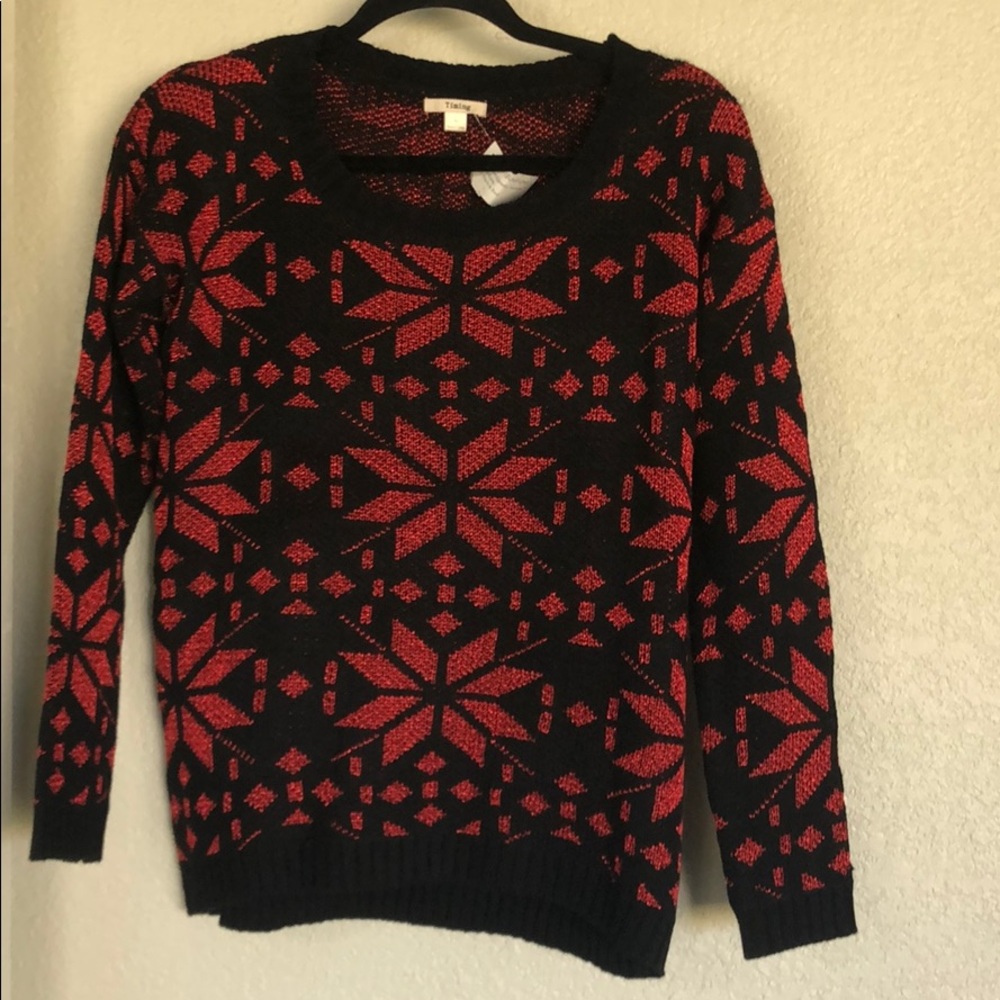 Chunky Nordic Print Sweater